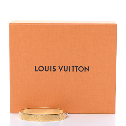Louis Vuitton Brass Monogram Nanogram Cuff M Gold 8 of 8