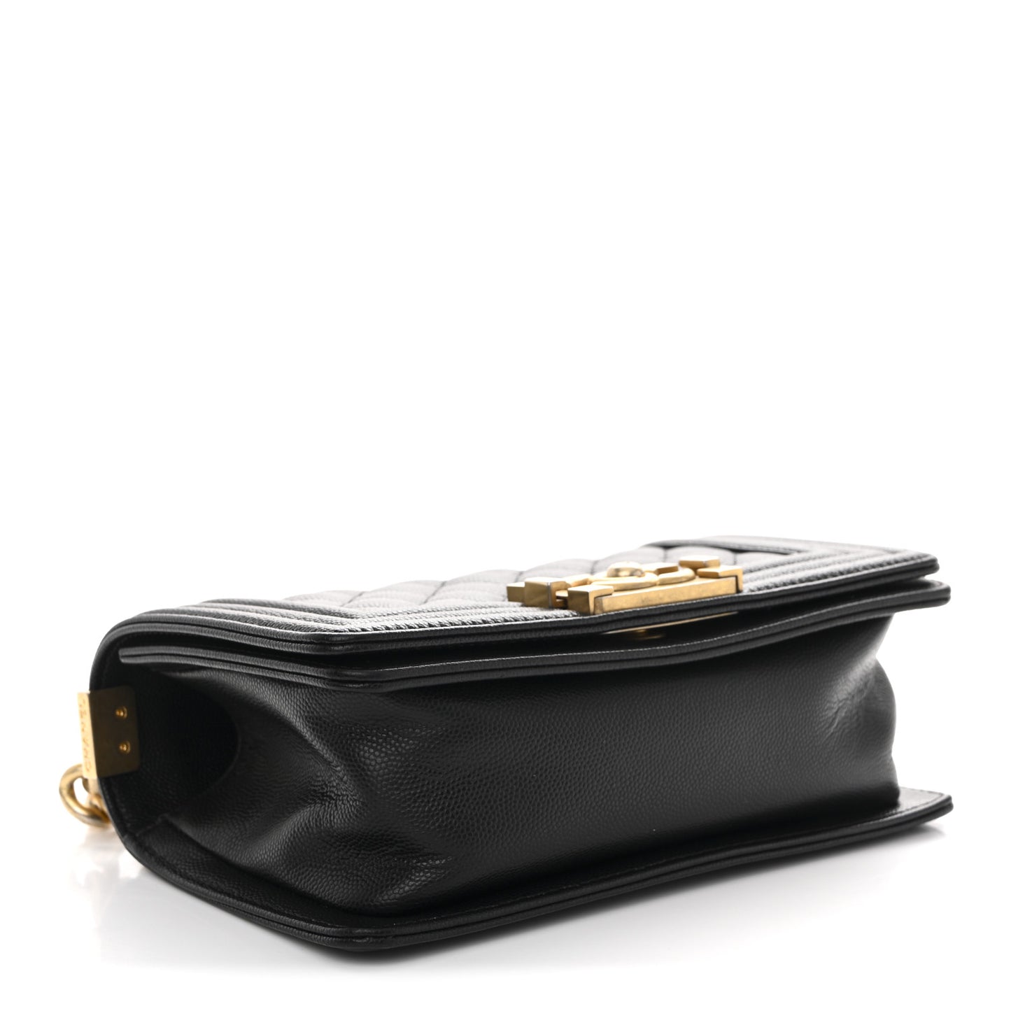 Caviar Quilted Small Boy Flap Black