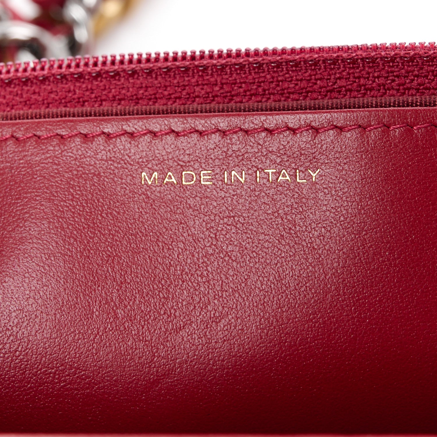 Chanel Shiny Goatskin Quilted Chanel 19 Wallet On Chain WOC Rouge 7 of 12