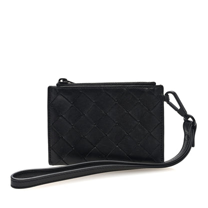 Bottega Veneta Nappa Intrecciato Wristlet Card Holder Black 1 of 6