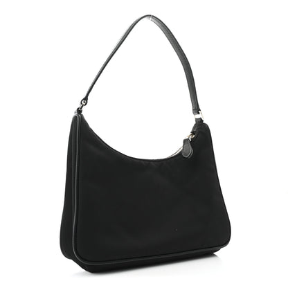 Prada Tessuto Nylon Saffiano Mini Re-Edition 2005 Bag Black 3 of 13