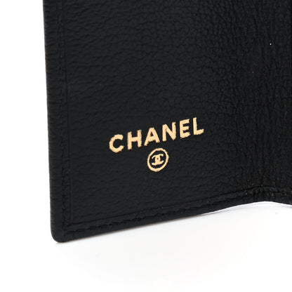 Chanel Goatskin Camellia Embossed 6 Key Holder Black 4 of 5