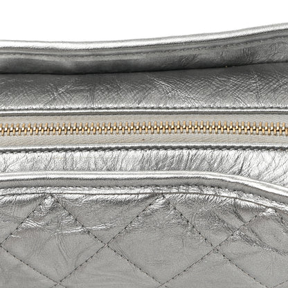 Chanel Metallic Aged Calfskin Quilted Medium Gabrielle Hobo Silver 12 of 15