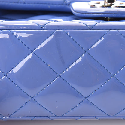 Chanel Patent Calfskin Quilted Mini Rectangular Flap Blue 14 of 14
