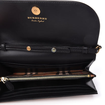 Burberry Vintage Check Henley Wallet On Chain Black 5 of 9
