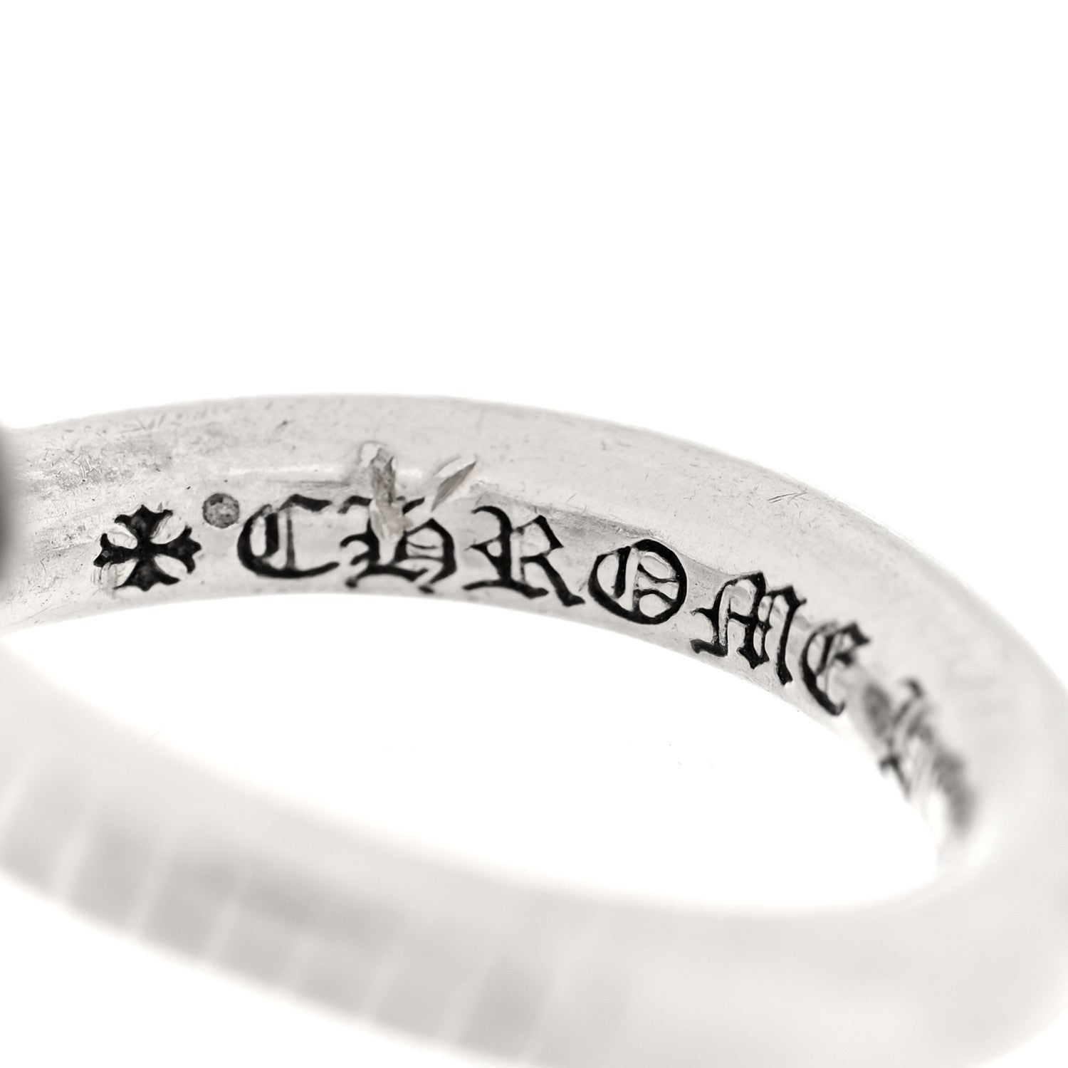 Chrome Hearts Sterling Silver Cross Ball Nail Ring 53 6.5 1860444