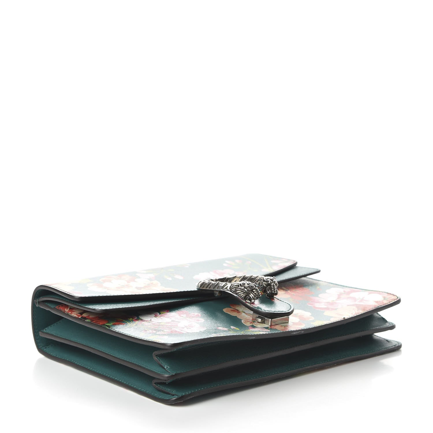 Gucci Calfskin Blooms Print Medium Dionysus Shoulder Bag Bright Emerald Multicolor 4 of 10