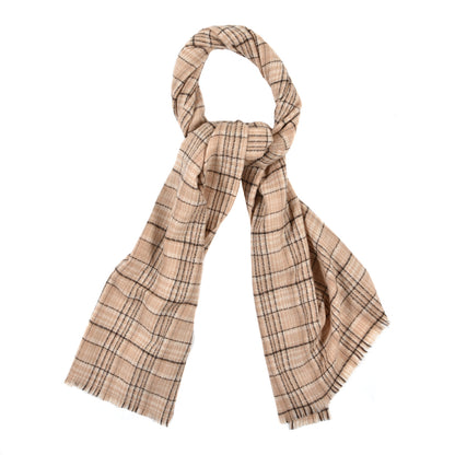 Chanel Cashmere CC Plaid Scarf Beige 1 of 5