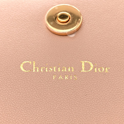 Christian Dior Supple Calfskin Cannage Caro Glycine Wallet Rose Des Vents 5 of 8