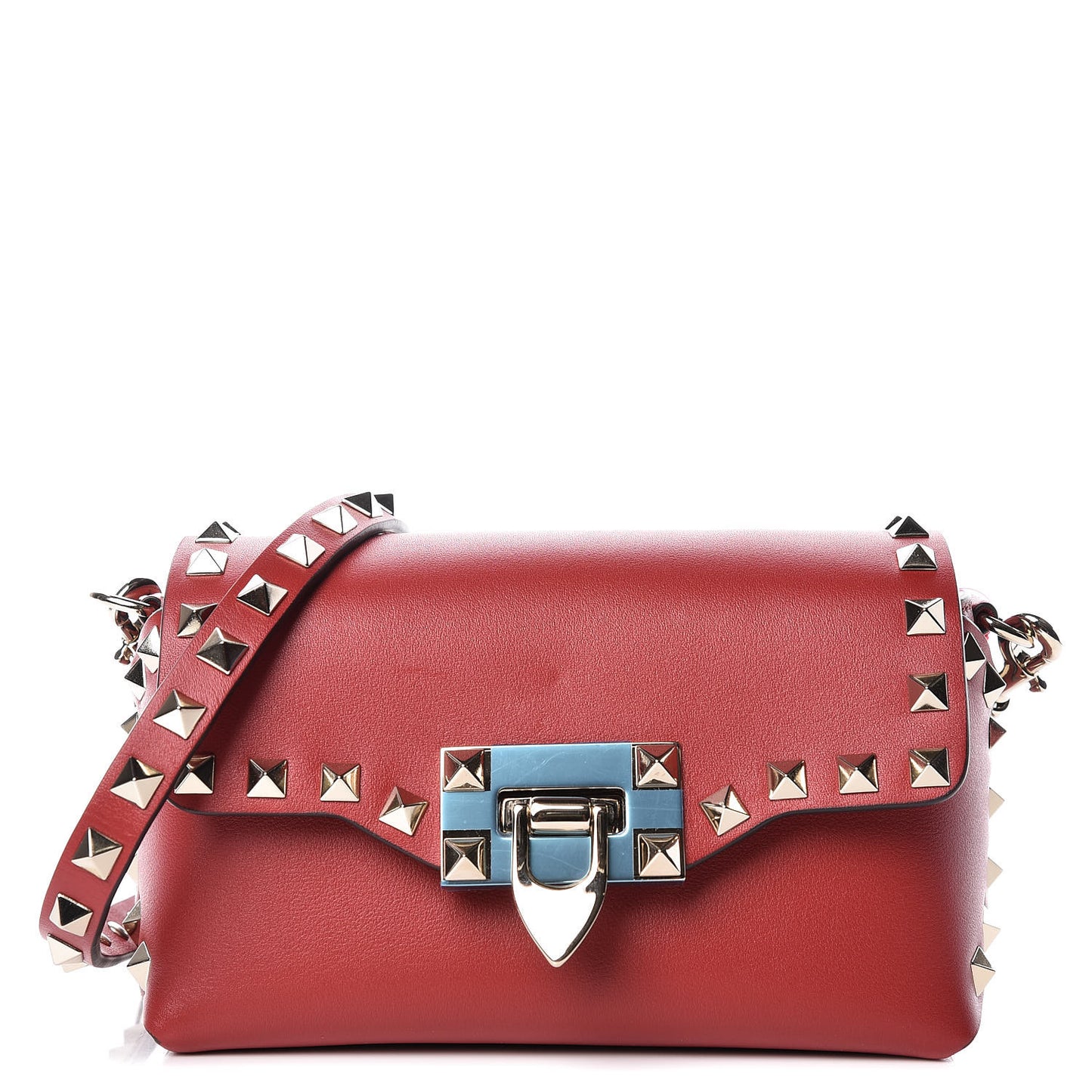 Vitello Mini Rockstud Crossbody Bag Rosso Valentino