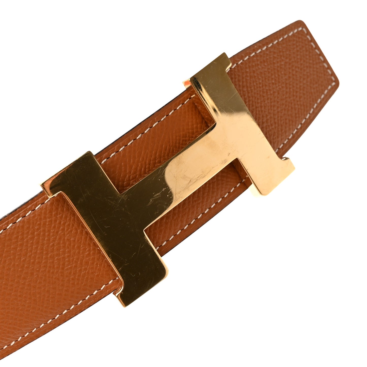 Epsom 38mm Constance H Belt 80 Etoupe Gold