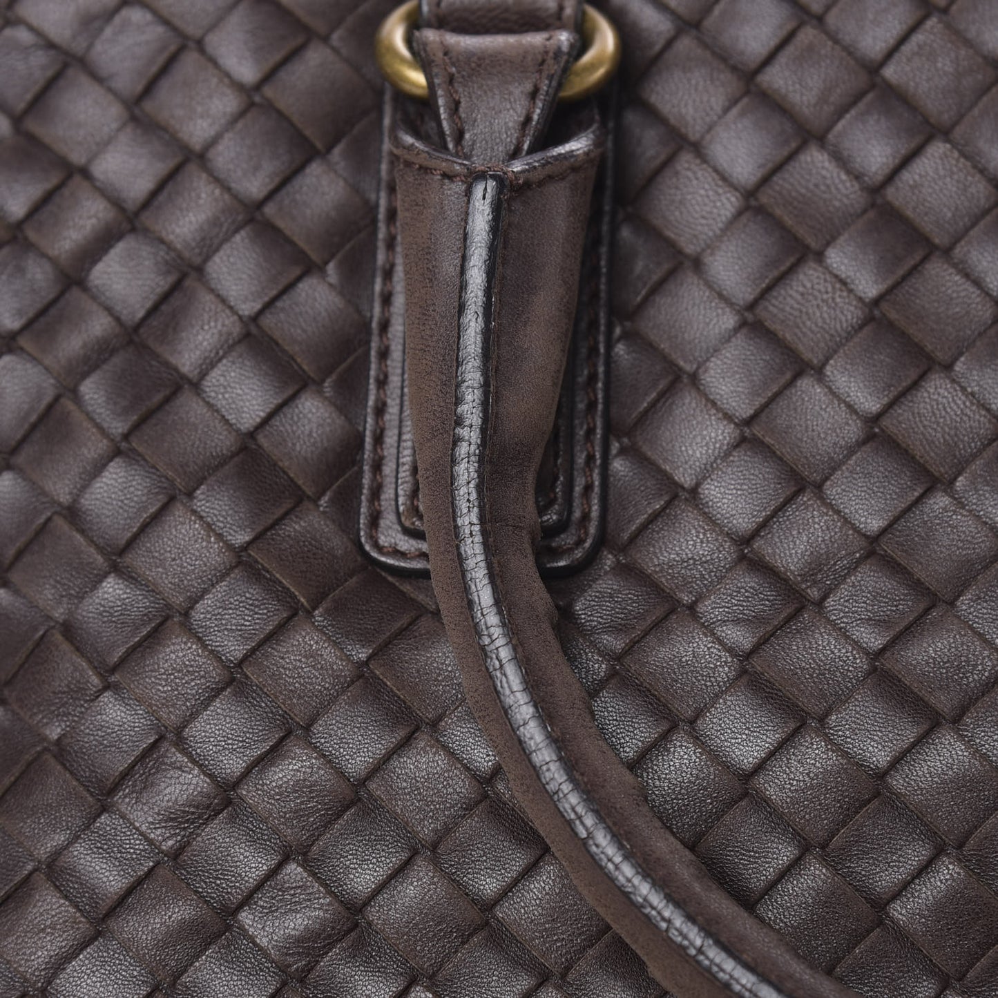 Nappa Intrecciato Frame Tote Ebano