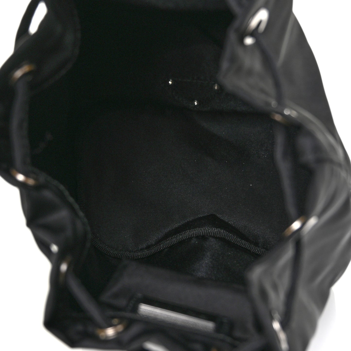 Nylon Vela Drawstring Pouch Black