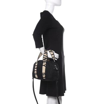 Stella McCartney Eco Nylon Logo Medium Boston Crossbody Black 2 of 11