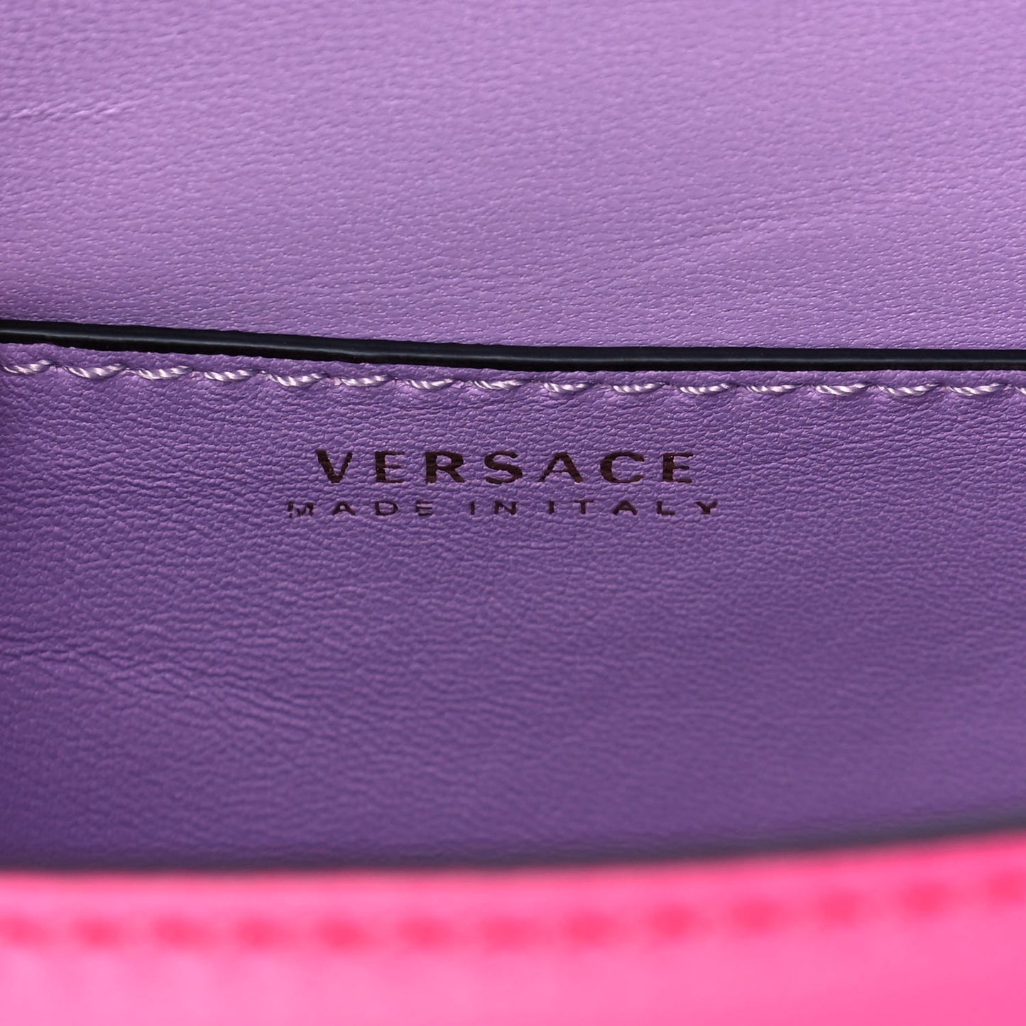 Grained Calfskin Small La Medusa Top Handle Bag Fuchsia