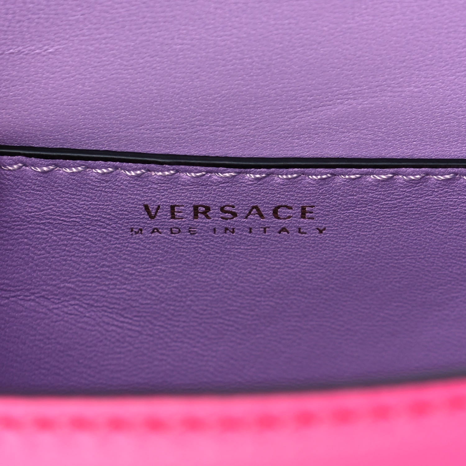 Versace Grained Calfskin Small La Medusa Top Handle Bag Fuchsia 7 of 13