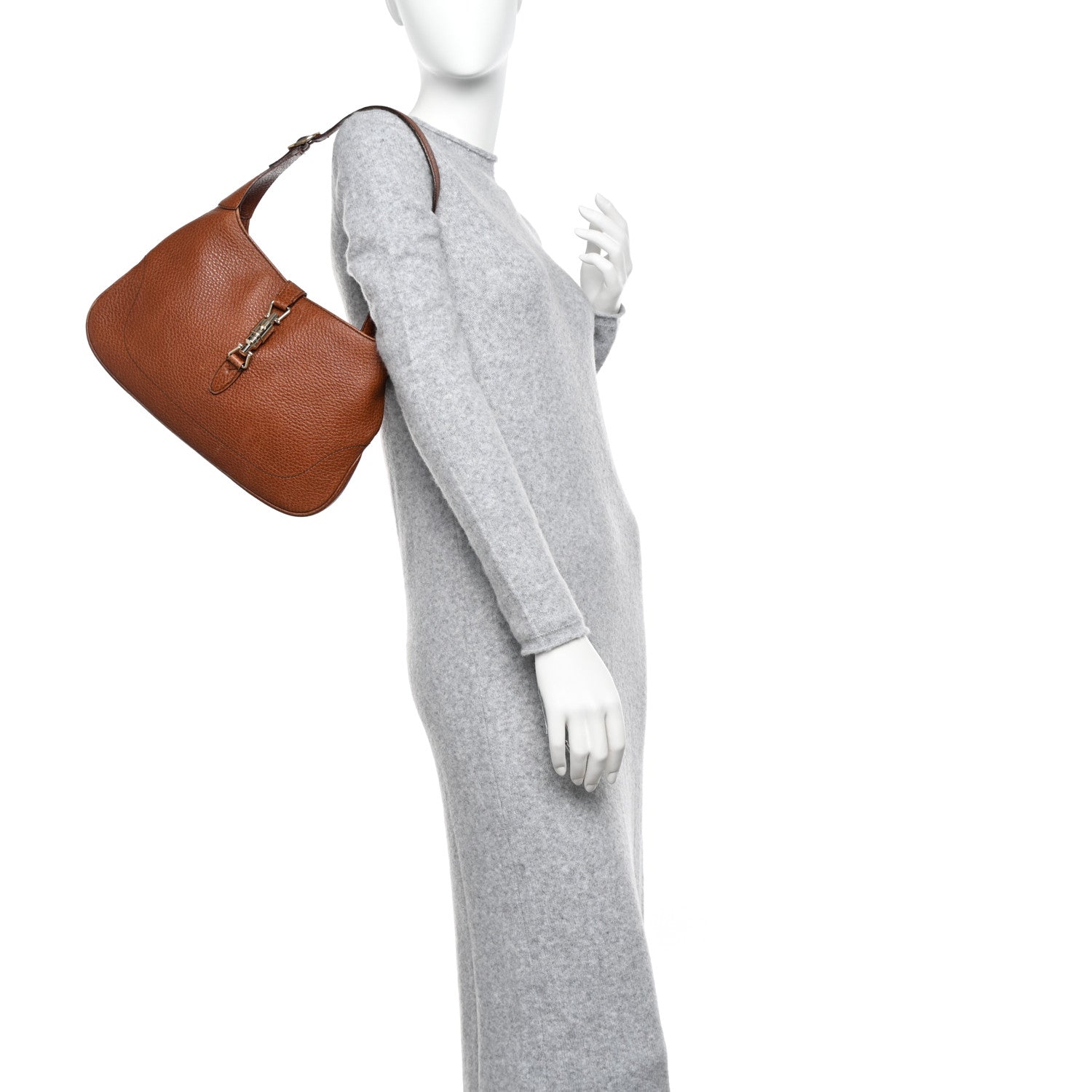 Gucci Calfskin Small Jackie O Hobo Cuir 2 of 14