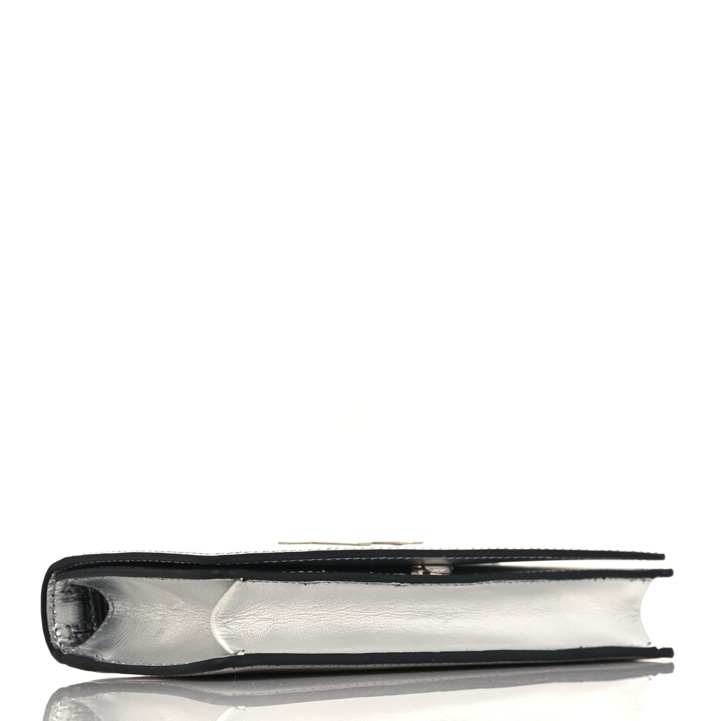 Metallic Palmellato Calfskin TF Mini Bag Silver