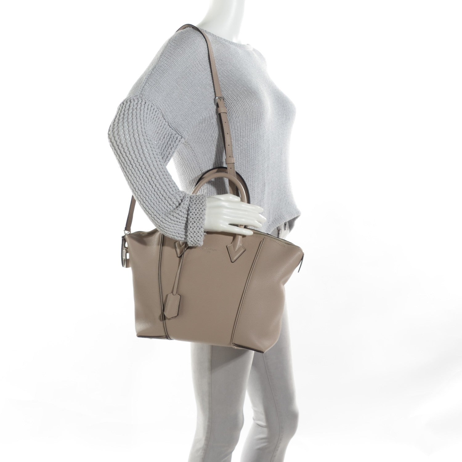 Louis Vuitton Veau Cachemire Soft Lockit PM Galet 2 of 7