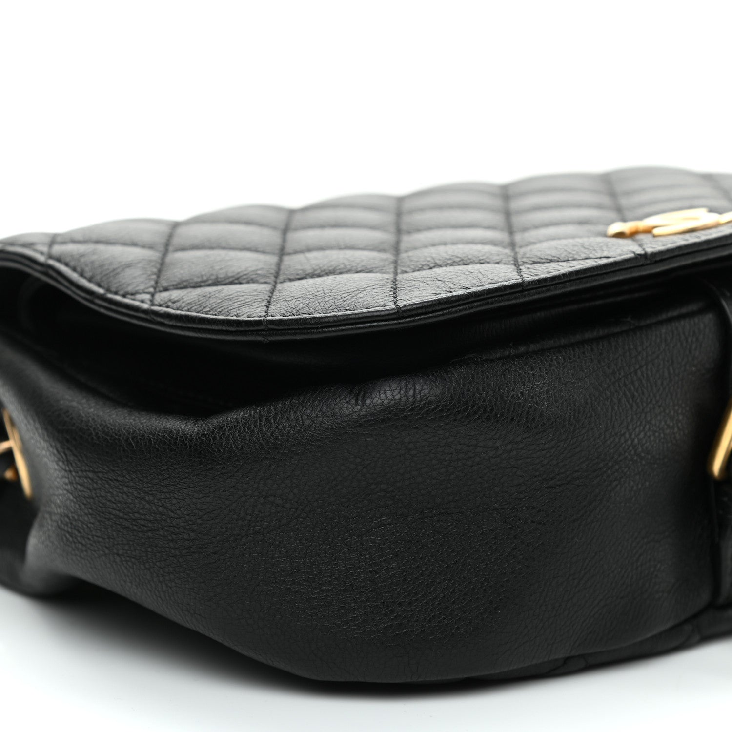 Chanel Grained Calfskin Quilted Messenger Flap Black 8 of 9