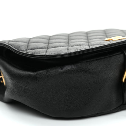 Chanel Grained Calfskin Quilted Messenger Flap Black 8 of 9