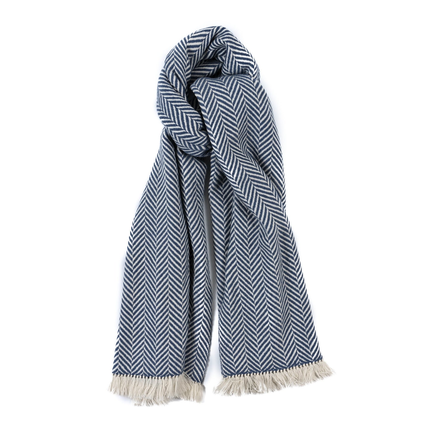 Cashmere H Chevron Fringe Stole