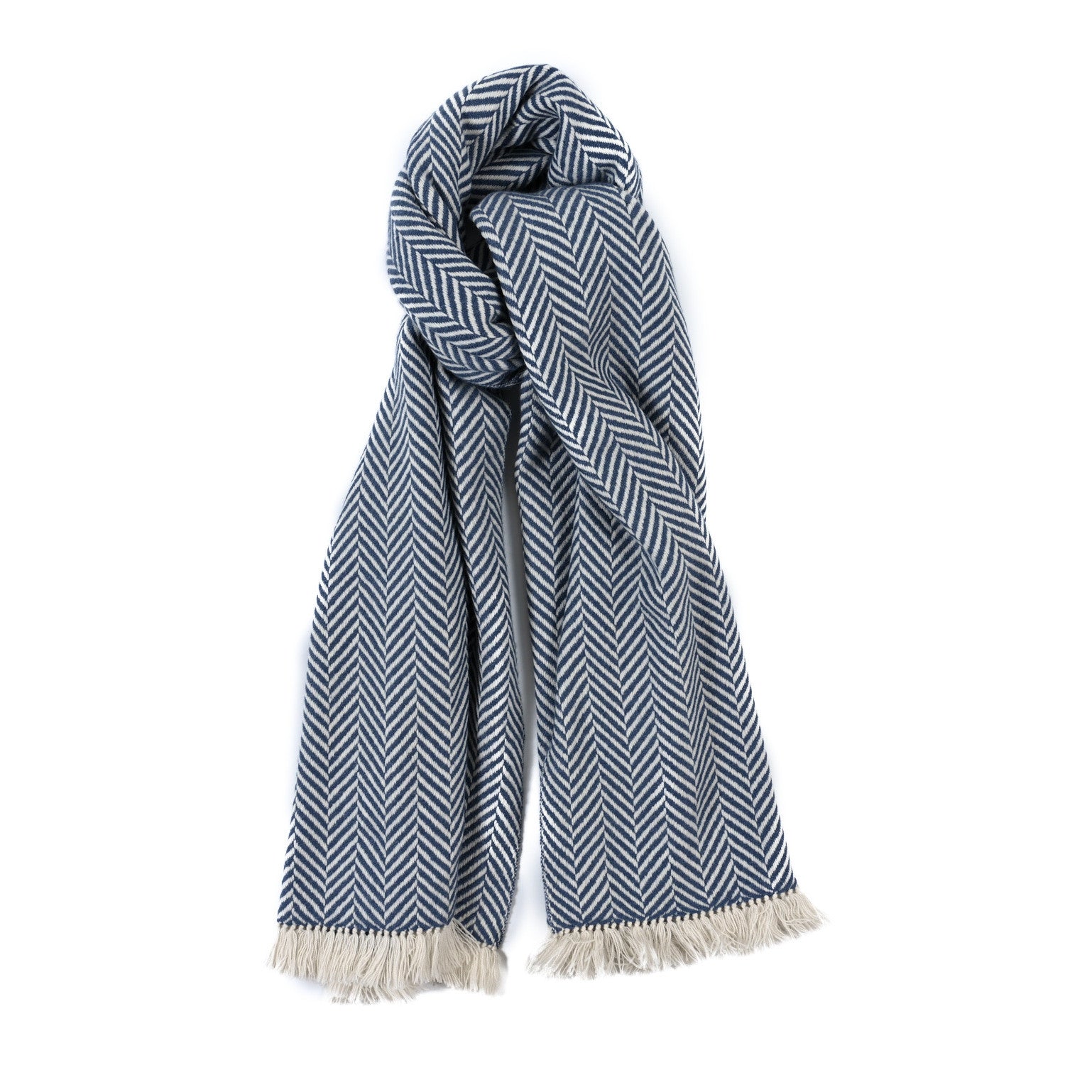 Hermes Cashmere H Chevron Fringe Stole 1 of 3
