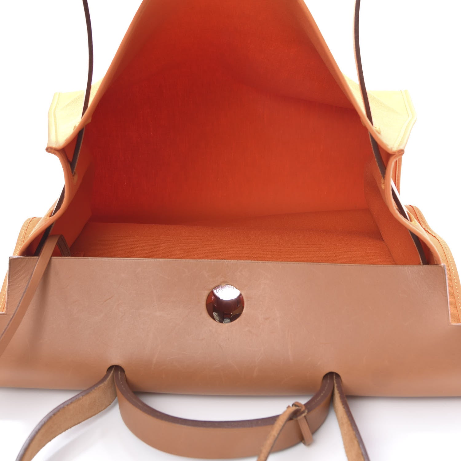 Hermes Vache Hunter Toile Herbag Zip 39 PM Orange 7 of 19