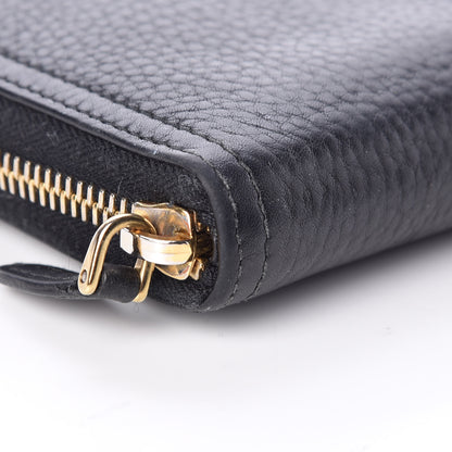 Prada Vitello Daino Zip Around Wallet Black 8 of 11