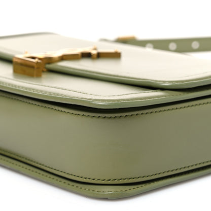 Saint Laurent Box Calfskin Monogram Medium Solferino Satchel Light Sage 10 of 11