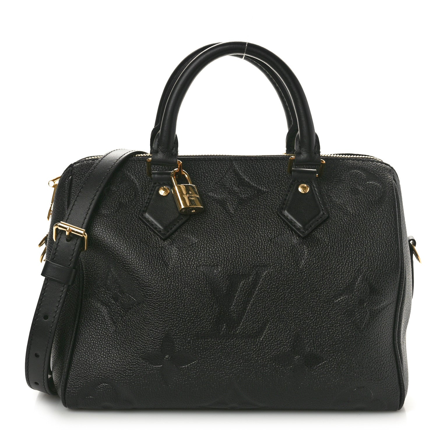 Louis Vuitton Empreinte Monogram Giant Speedy Bandouliere 25 Black 1 of 8