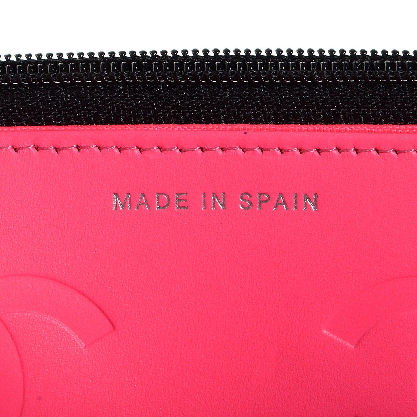 Calfskin Quilted Cambon Wallet On Chain WOC Black