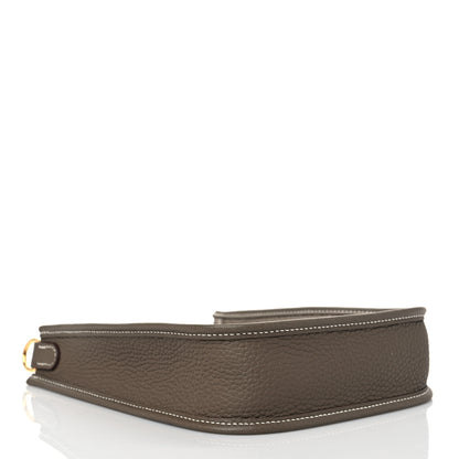 Hermes Taurillon Clemence Amazone Evelyne TPM Etoupe Bleu Indigo 4 of 10