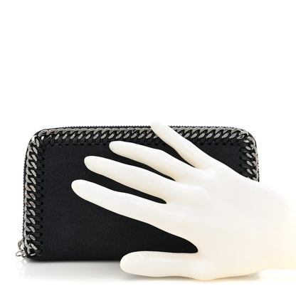 Stella McCartney Shaggy Deer Falabella Zip Around Wallet Navy 2 of 13