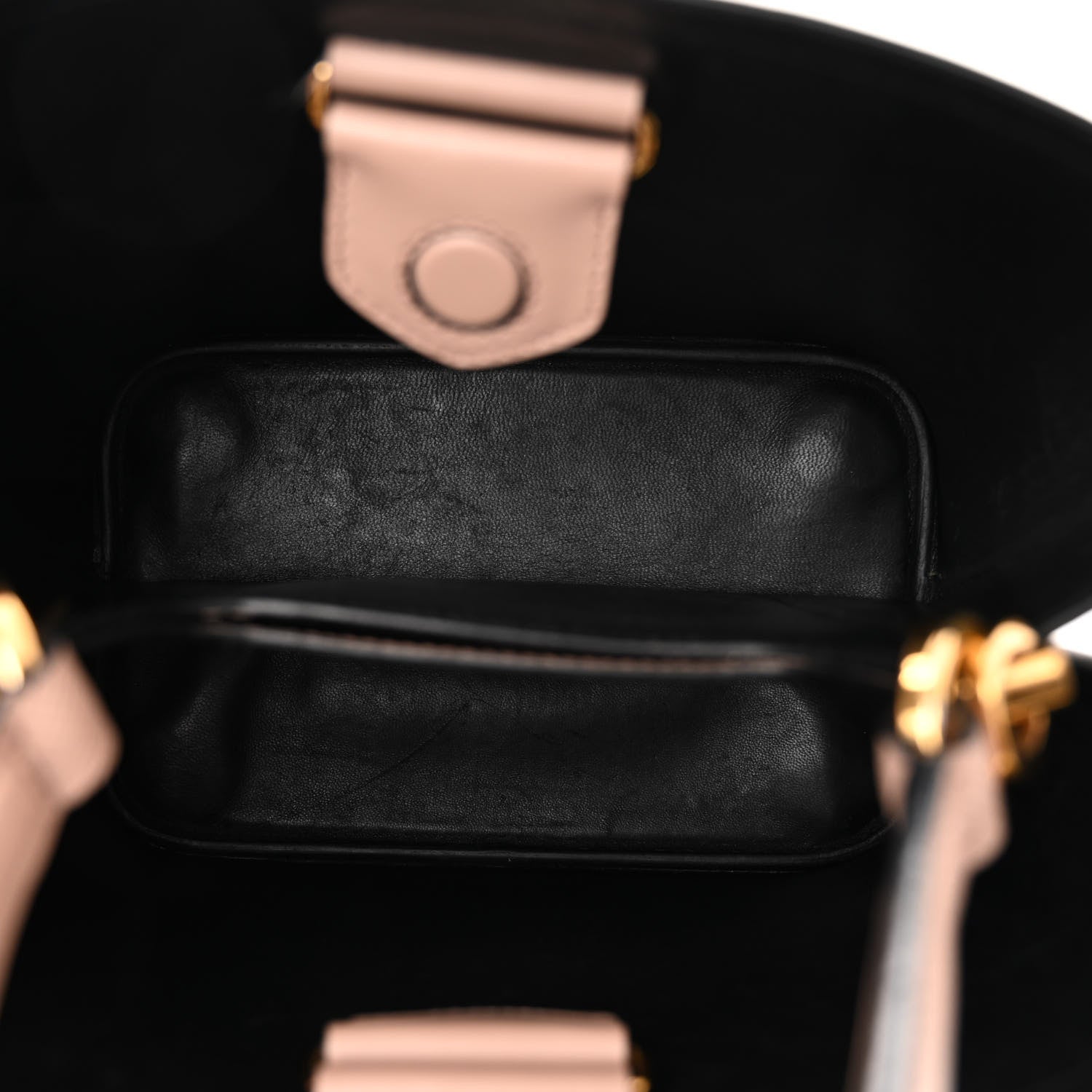 Prada Saffiano Cuir Medium Panier Bucket Bag Cipria Black 5 of 10