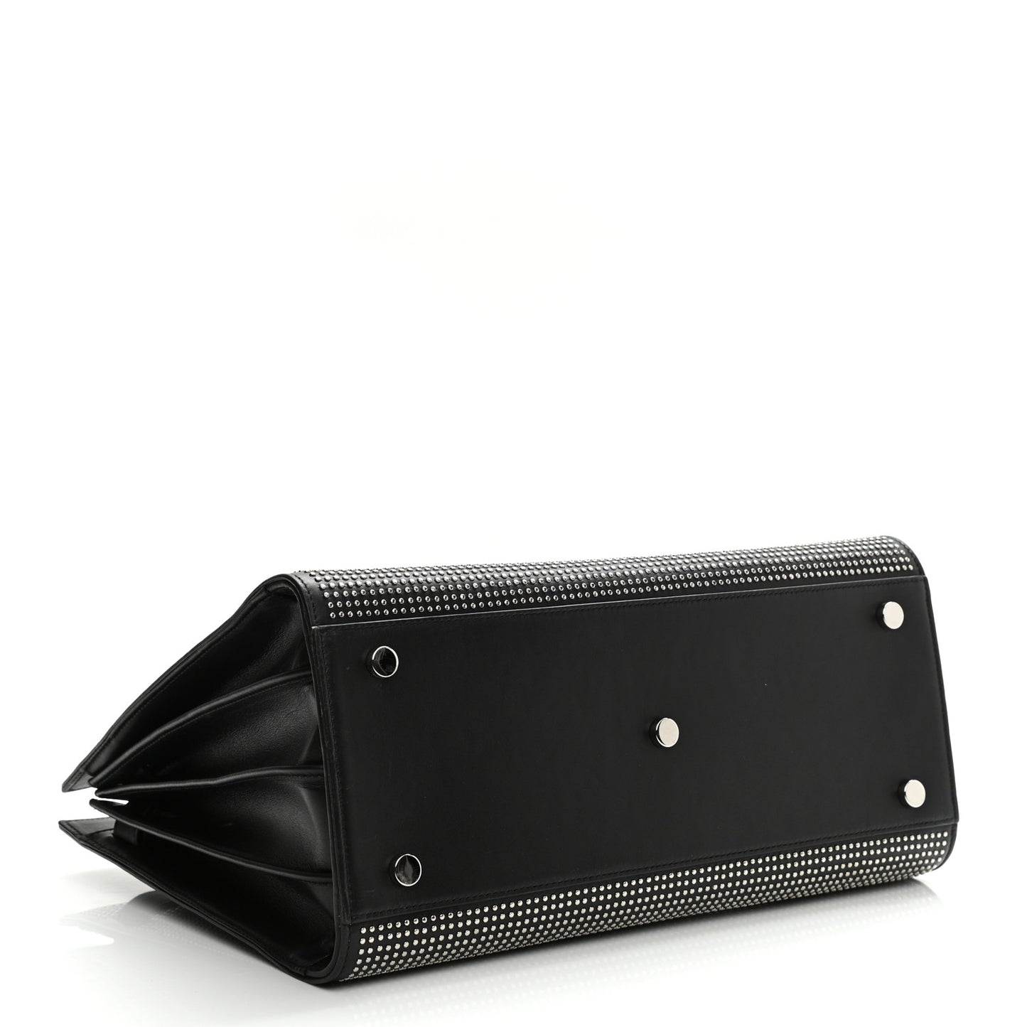 Calfskin Studded Small Sac De Jour Black