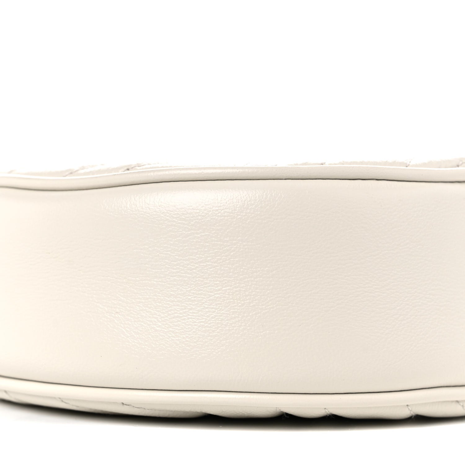 Gucci Calfskin Matelasse Mini GG Marmont Round Shoulder Bag White 10 of 10