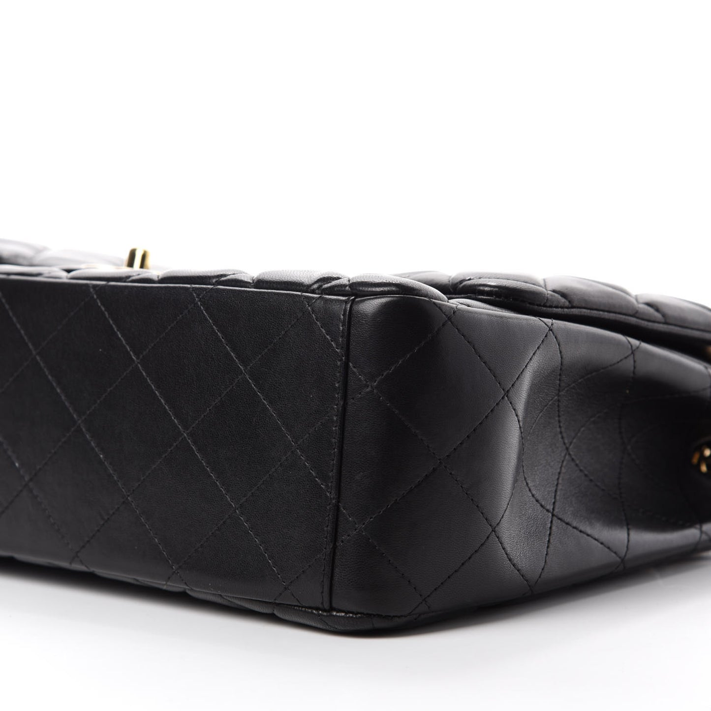 Lambskin Quilted Maxi Single Flap Black