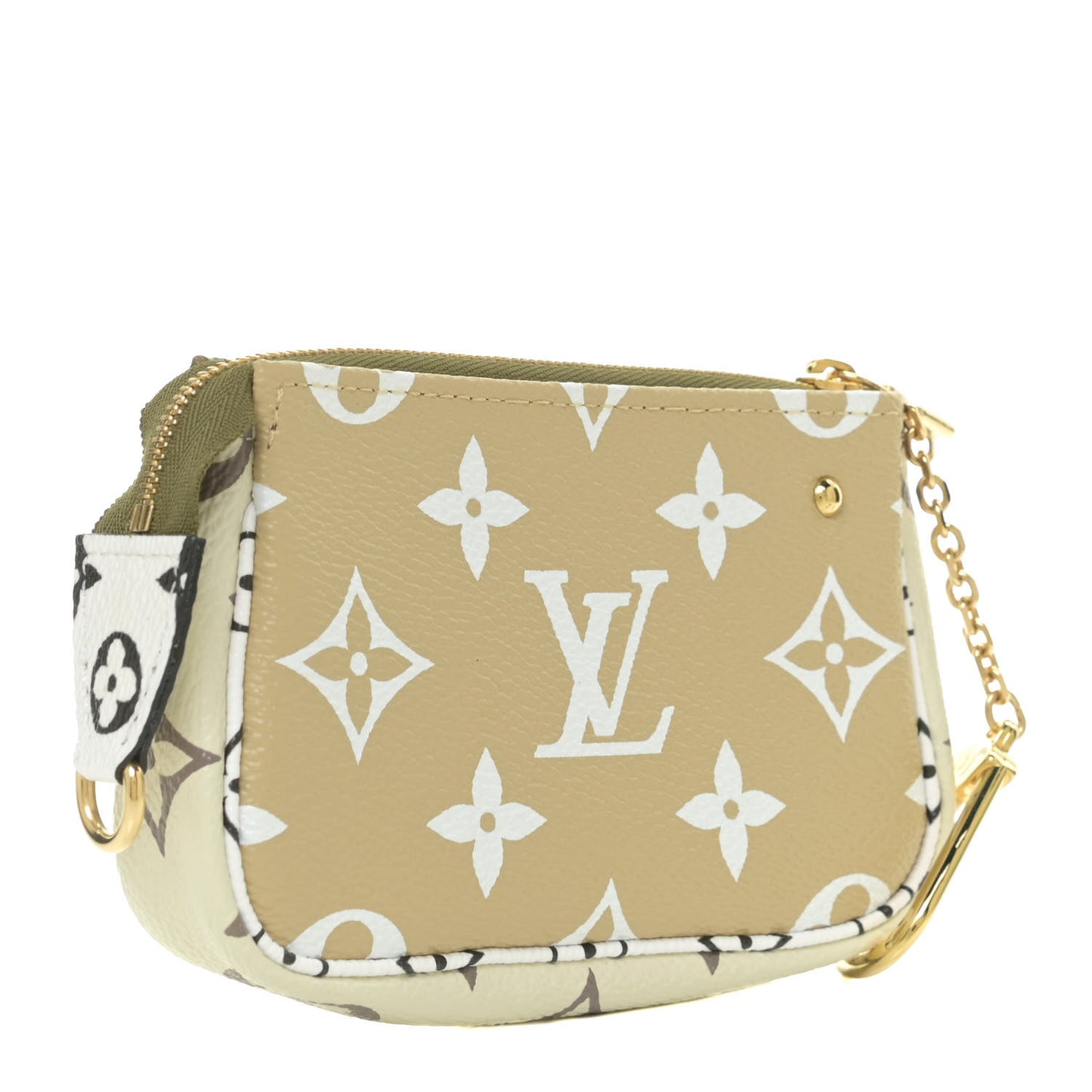 Monogram Giant Micro Pochette Accessories Kaki White