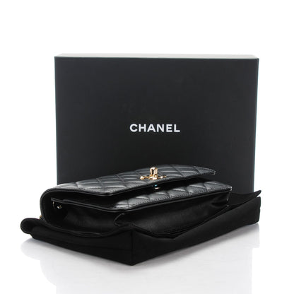 Chanel Lambskin Quilted Trendy CC Wallet On Chain WOC Black 4 of 15