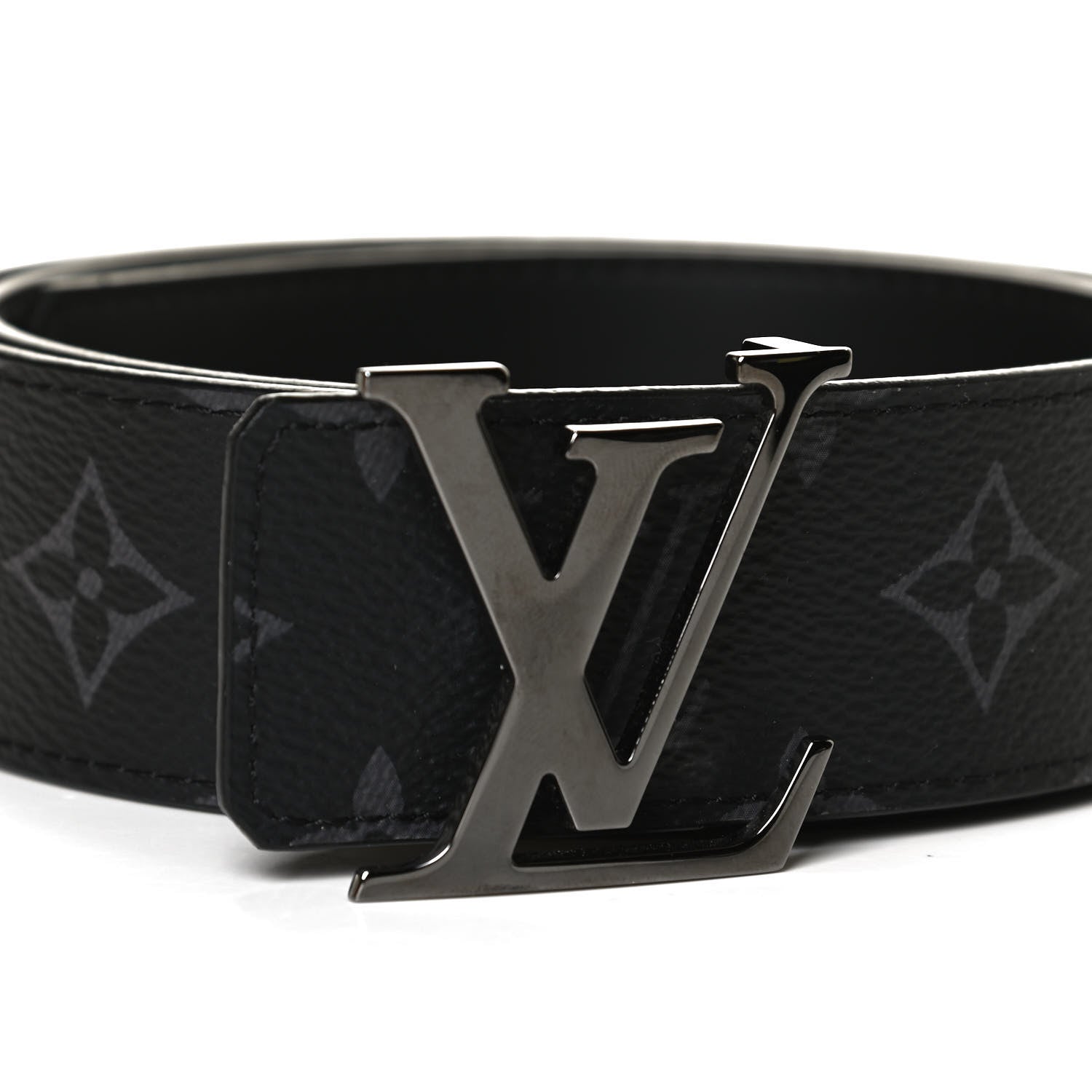 Louis Vuitton Monogram Eclipse Taigarama 40mm LV Initiales Reversible Belt 90 36 Black 6 of 9