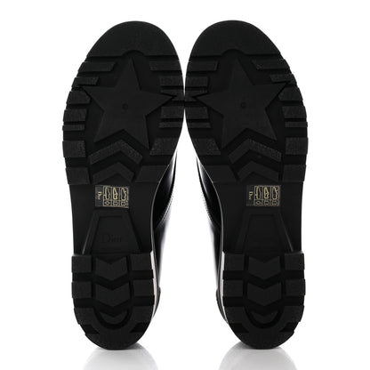 Christian Dior Brushed Calfskin Rubber Dioriron Derby Flat Shoes 41 Black 6 of 23