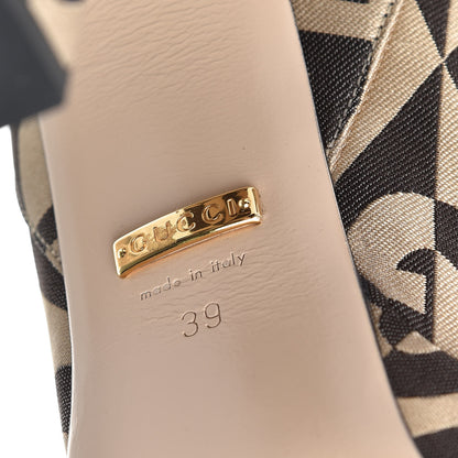 Gucci Fabric G Rhombus Print Platform Boots 39 Beige Cocoa 6 of 9