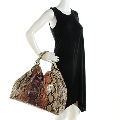 Gucci Python Large Soho Shoulder Bag Multicolor 2 of 10