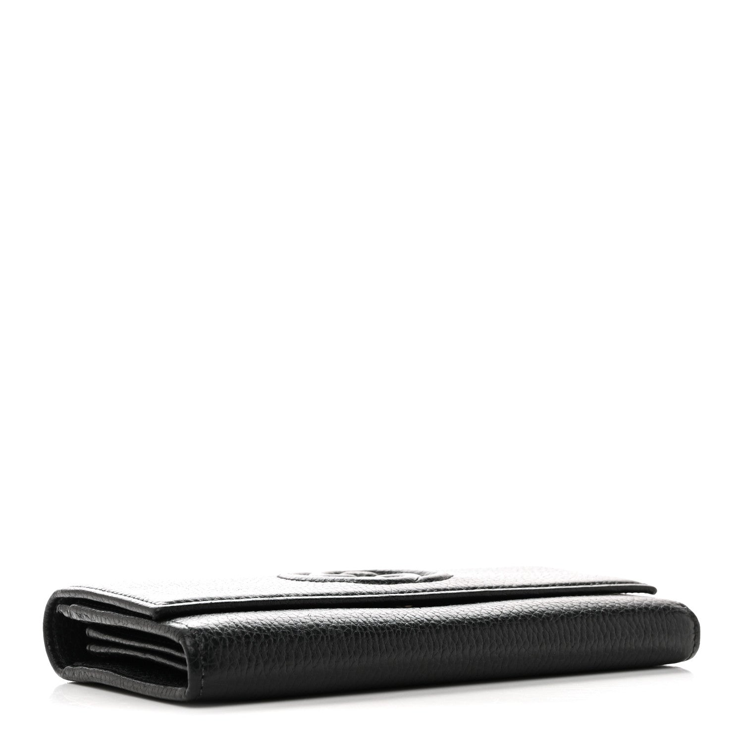 Gucci Pebbled Calfskin Large Soho Continental Wallet Black 4 of 11
