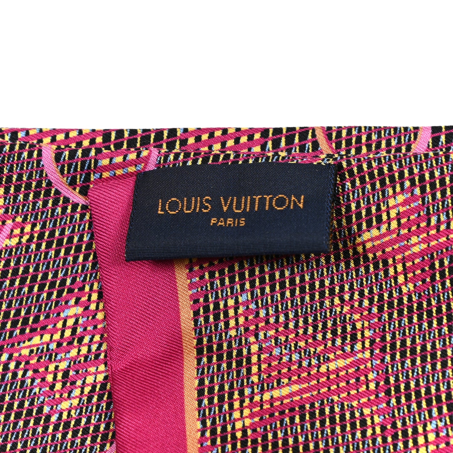 Silk Monogram Damier Pop Print Bandeau Pink