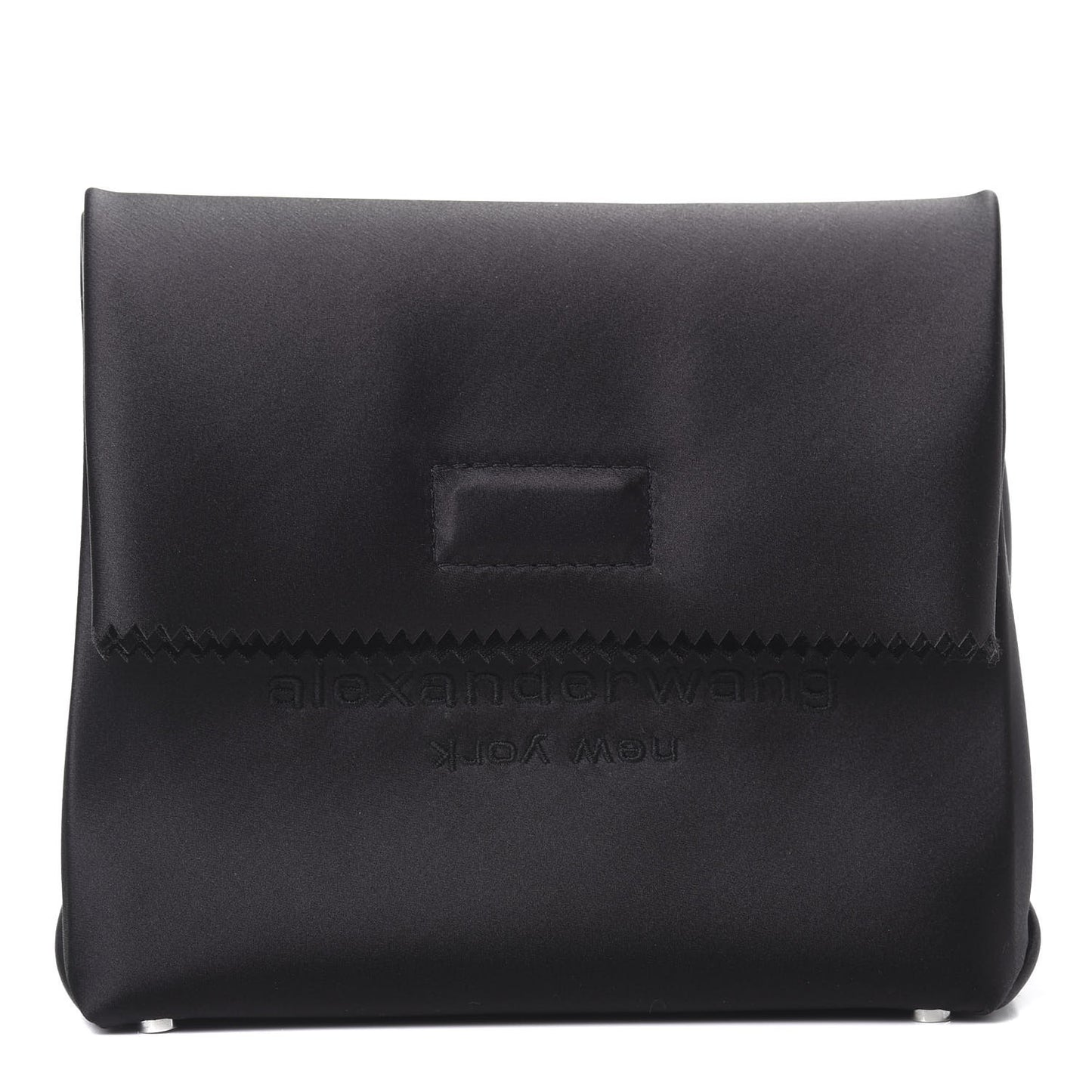 Satin Lunch Bag Clutch Black