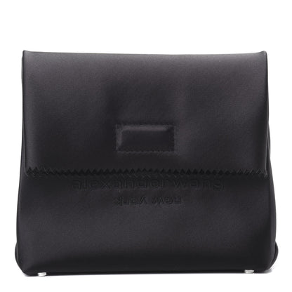 Alexander Wang Satin Lunch Bag Clutch Black 1 of 6