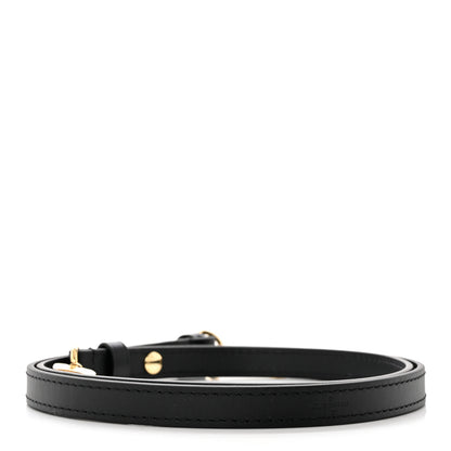 Louis Vuitton Calfskin 16mm Adjustable Shoulder Strap Black 2 of 4