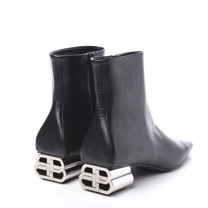 Balenciaga Sheepskin Typo Ankle Booties 39 Black 4 of 10